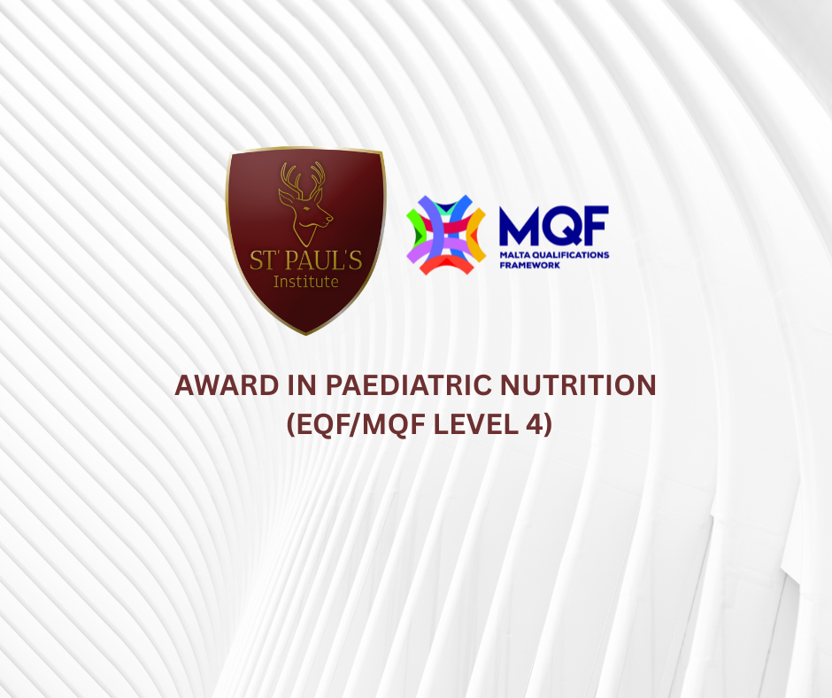 Award in Paediatric Nutrition (EQF/MQF Level 4)