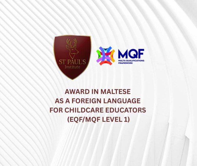 Award in Maltese as a Foreign Language for Childcare Educators (EQF/MQF Level 1)